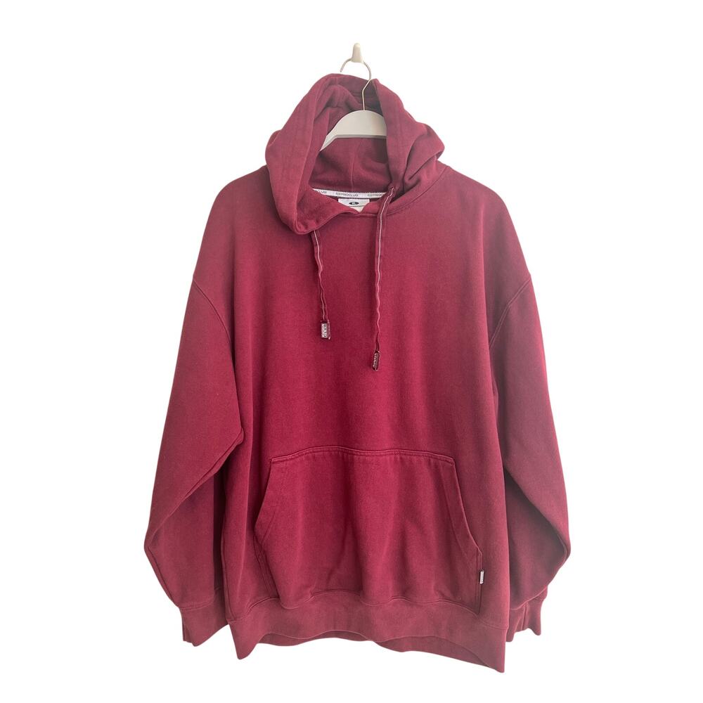 Pro Club Men’s Burgundy Maroon Hoodie Sweatshirt Oversized Fit Size: XL